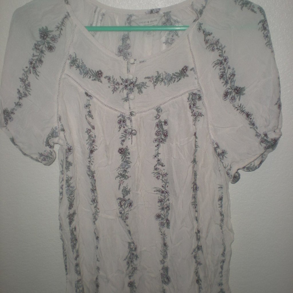 Lucky Brand Blouse Top Floral Hobo Size Small Nwot